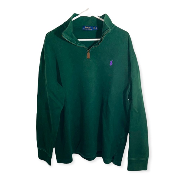 Polo Ralph Lauren Other - Men’s Sz XXL Polo Ralph Lauren green 1/4 quarter zip up sweater sweatshirt